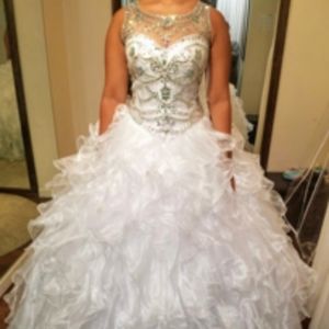 White pageant gown/wedding dress